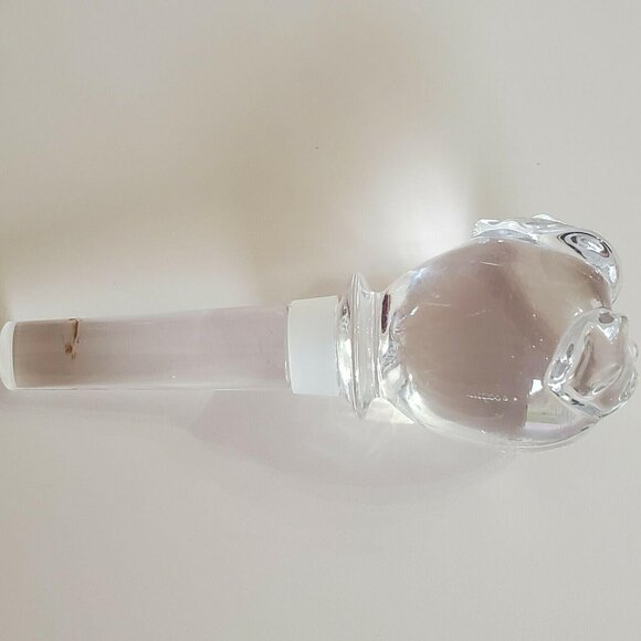 Mikasa Apple Crystal Wine Bottle Stopper w/ box glass farmhouse cottage core - Picture 6 of 11